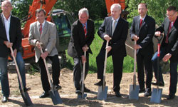 The groundbreaking ceremony in Waldheim